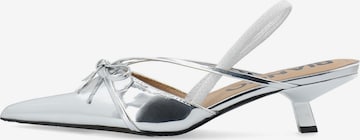 Bianco Slingpumps 'Kristin' in Zilver: voorkant