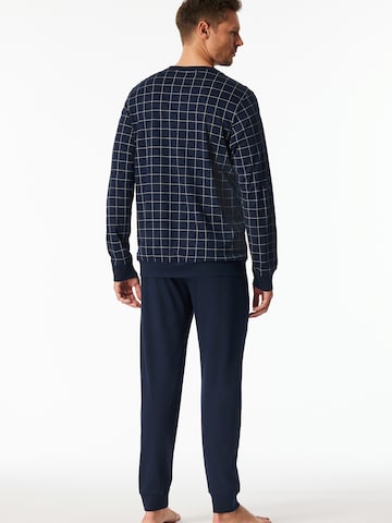 SCHIESSER Pyjama 'Fine Interlock' in Blau