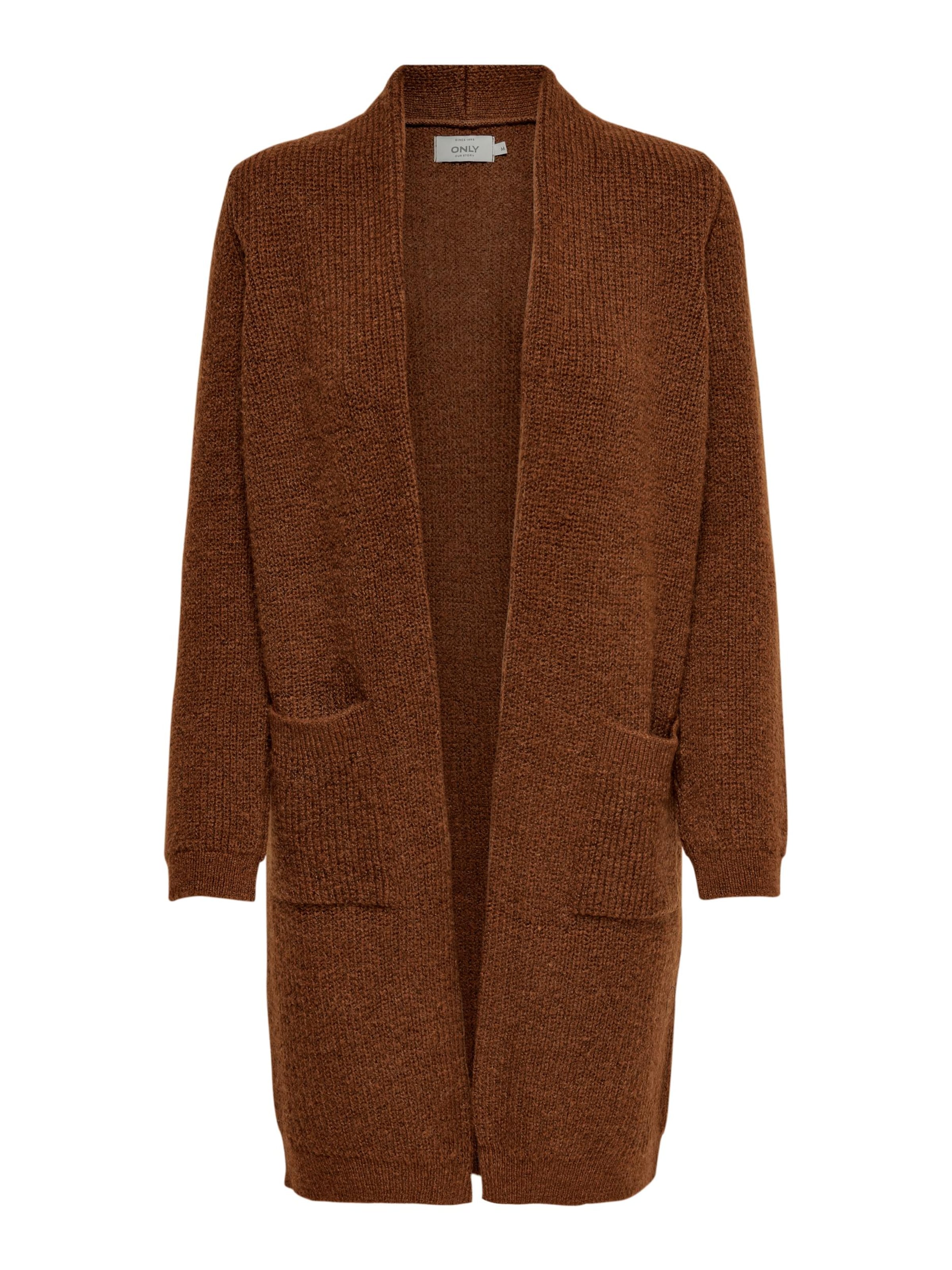 ONLY Knit Cardigan 'ONLJade' in Brown: front