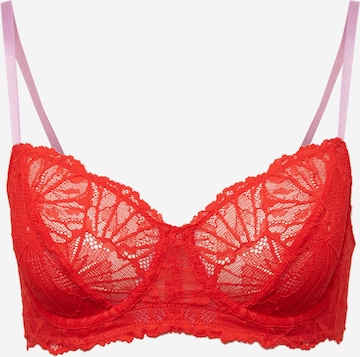 Dora Larsen Balconette Bra 'ALMA' in Red: front