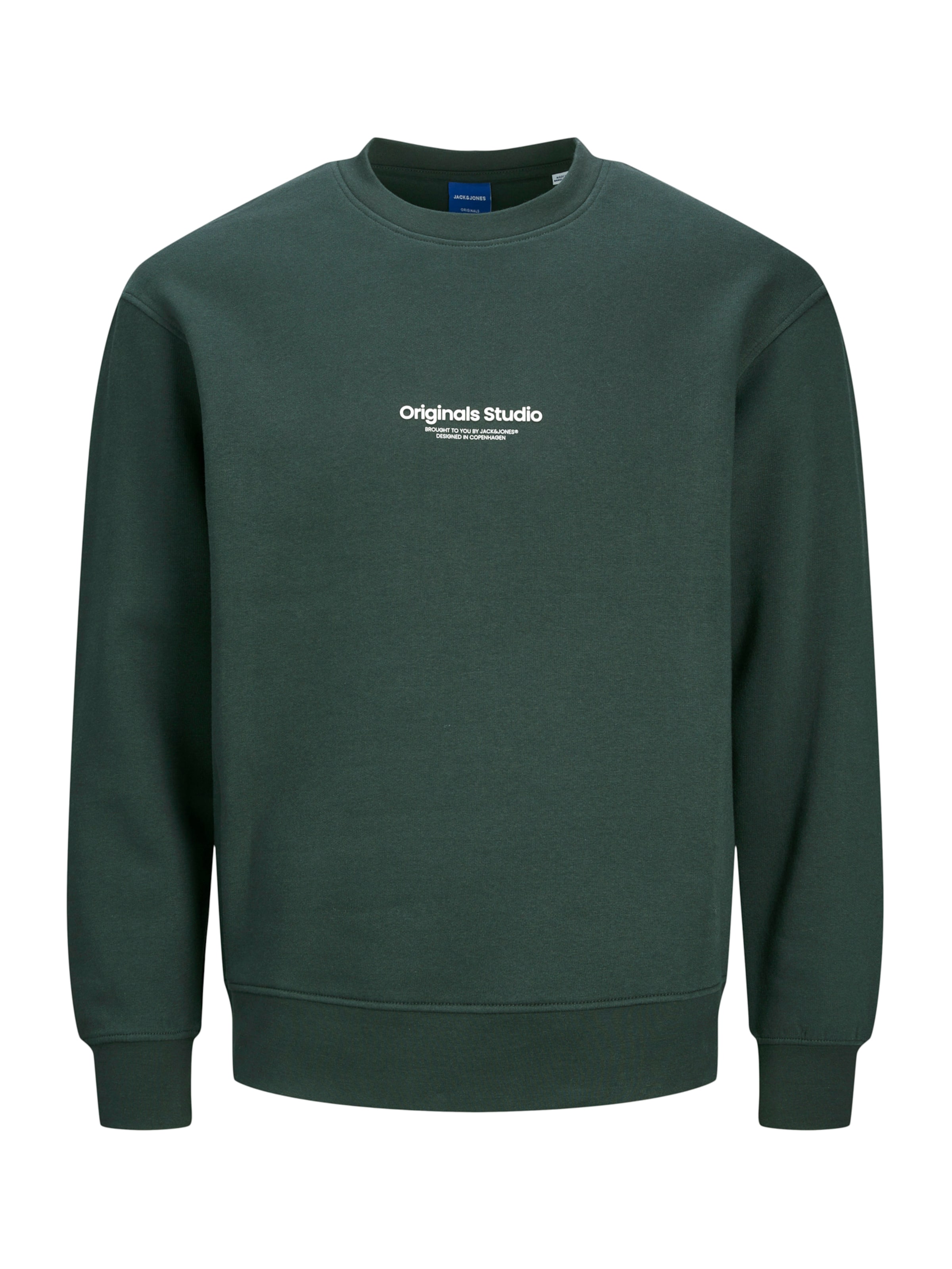 JACK & JONES Свитшот 'JWHVESTERBRO' в Зеленый: спереди