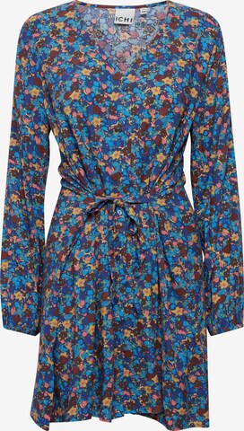 ICHI Shirt Dress in Blue: front