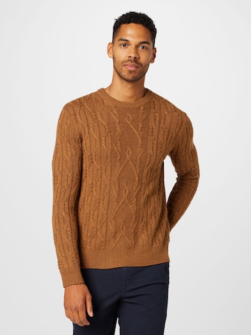 TOM TAILOR Sweater in Brown: front