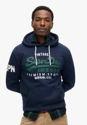 Superdry Sweatshirt in Blauw: voorkant