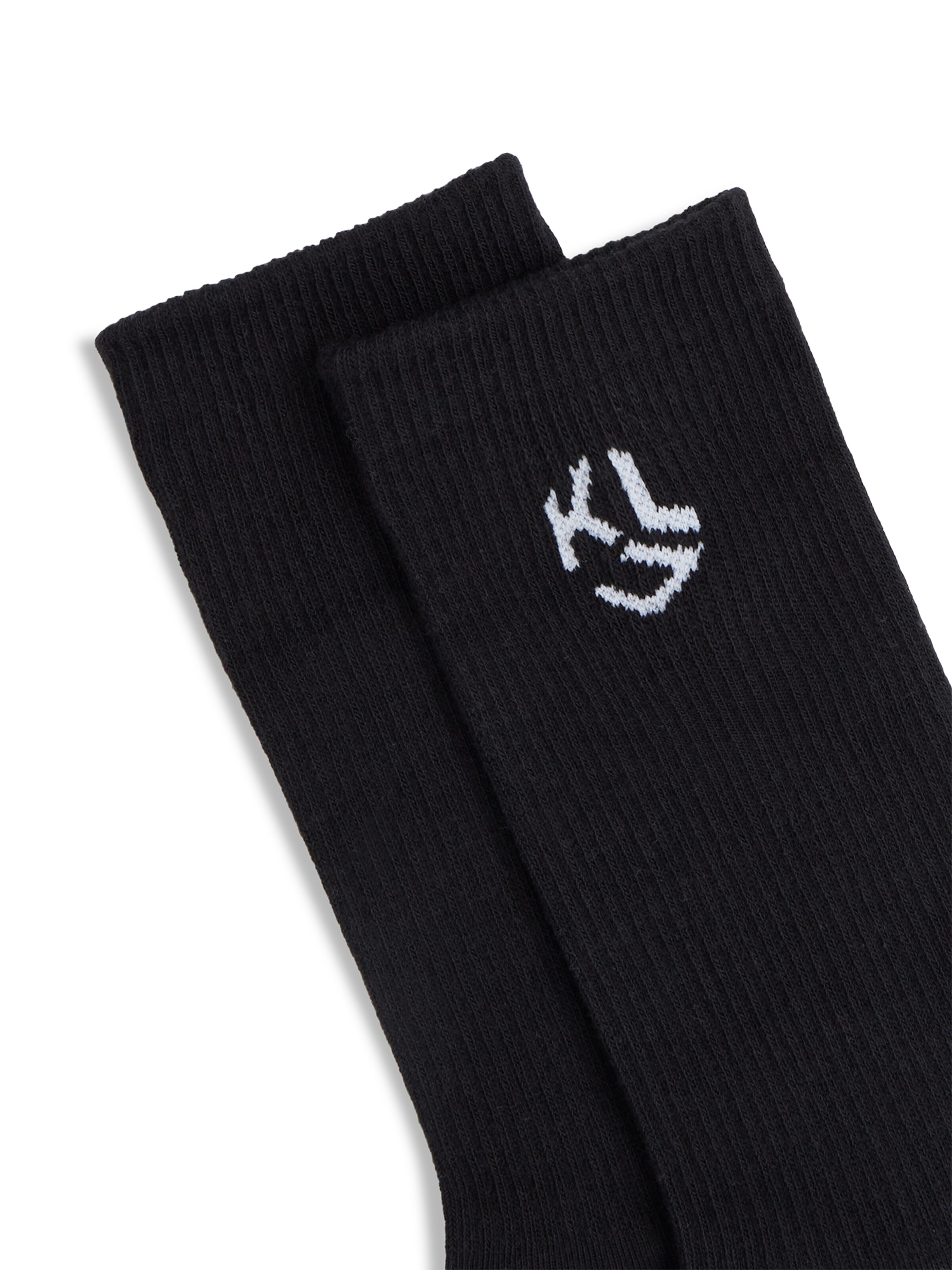KARL LAGERFELD JEANS Sokid ' Monogram-Socken in mittlerer Länge - 2er-Packung ', värv valge