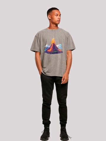 F4NT4STIC Shirt 'Vulkanausbruch' in Grey