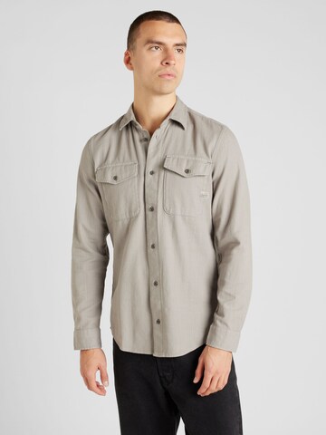 G-Star RAW - Regular Fit Camisa 'Marine' em cinzento: frente