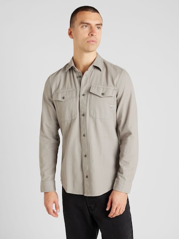 G-Star RAW Regular fit Skjorta 'Marine' i grå: framsida
