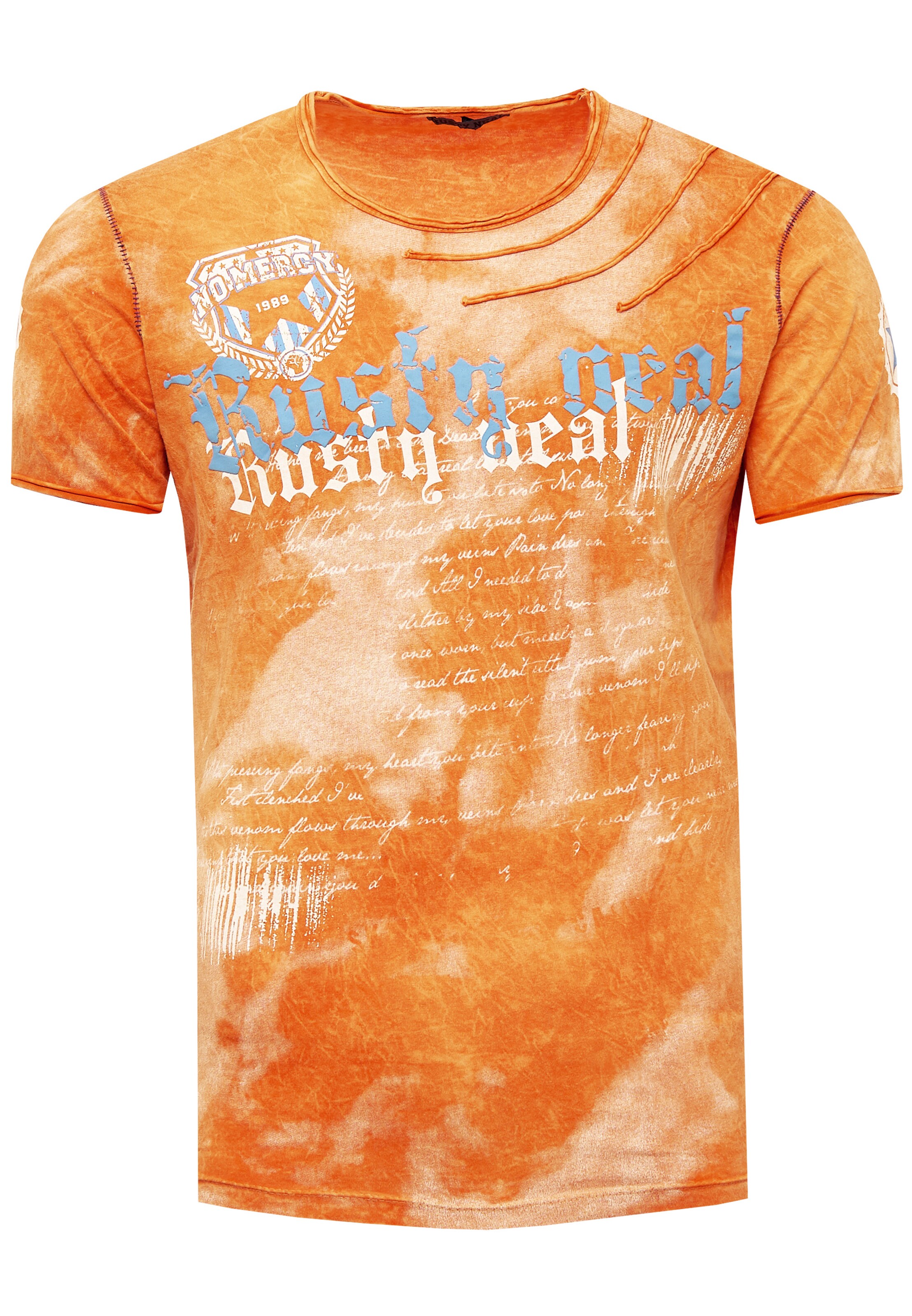 Rusty Neal Shirt in Oranje: voorkant