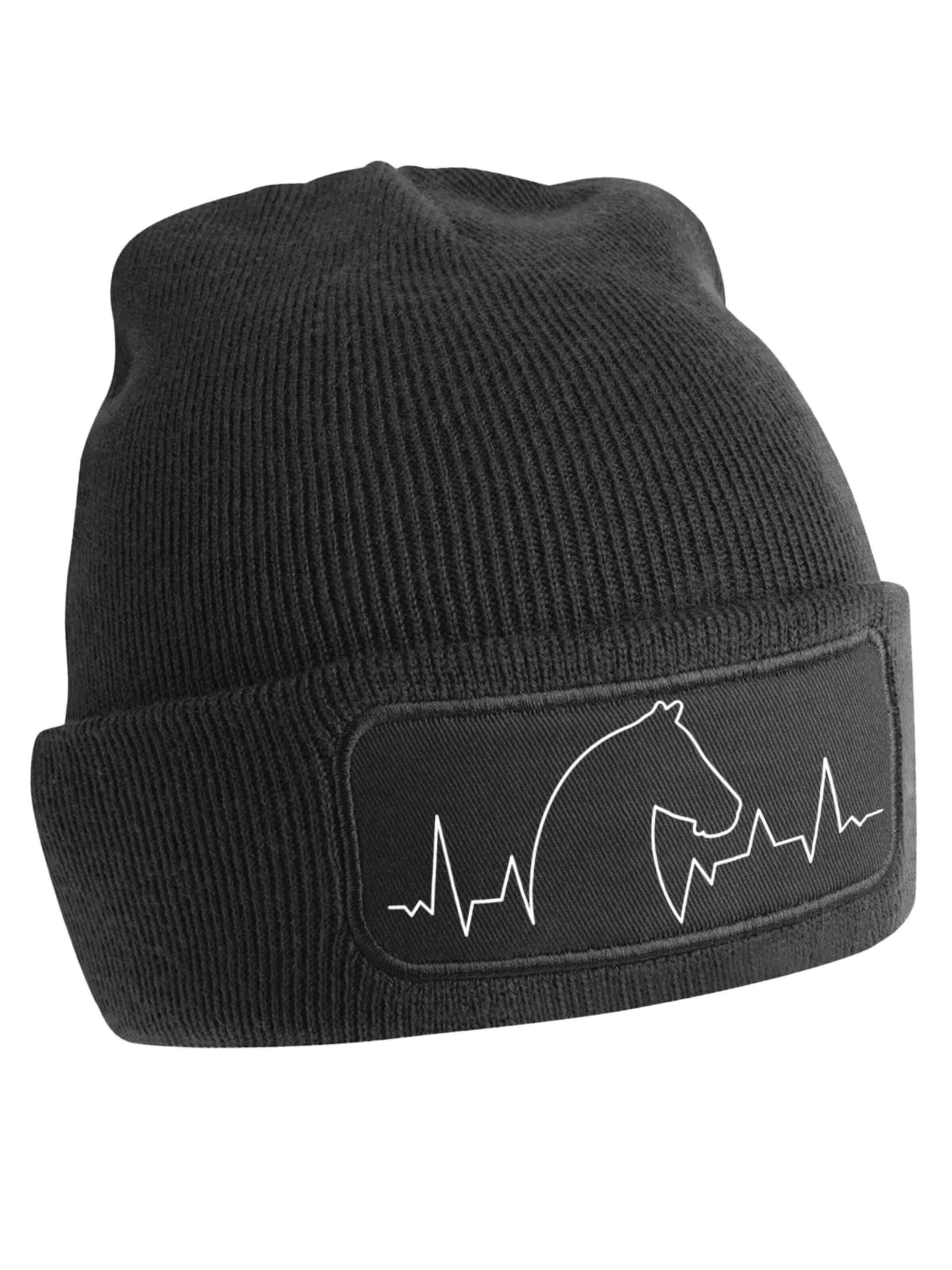 Youth Designz Beanie 'Heartbeat Pferd' in Black