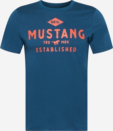 MUSTANG T-Shirt 'Alex' in Blau: front