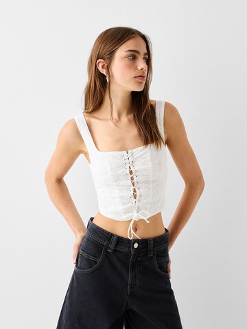 Haut Bershka en blanc : devant
