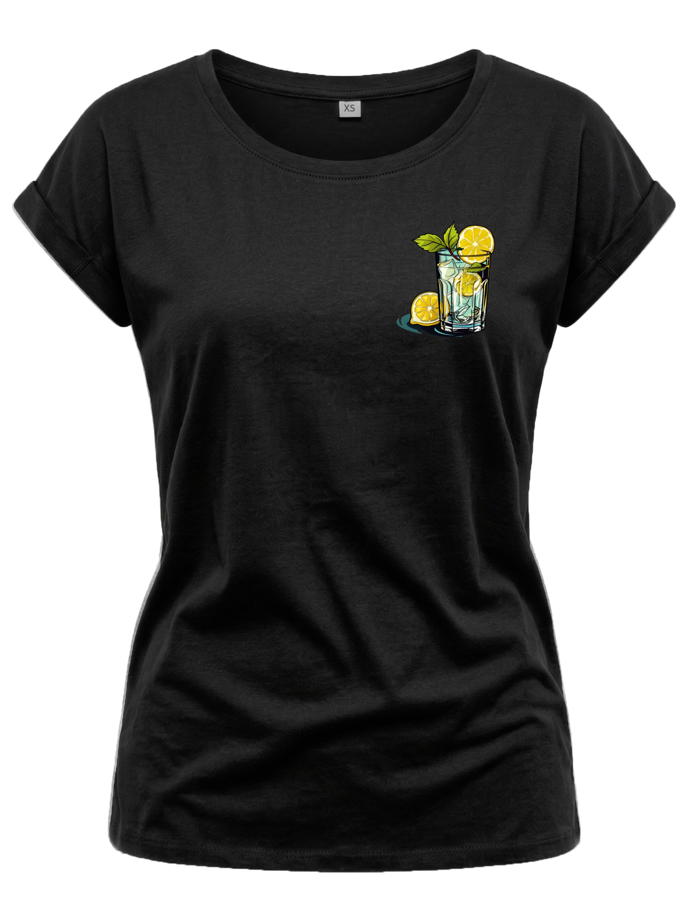 MAKAYA Shirt 'Gin Tonic' in Black: front