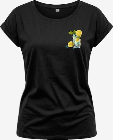 MAKAYA Shirt 'Gin Tonic' in Black: front