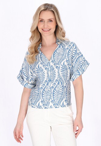 Usha - Blusa em azul: frente