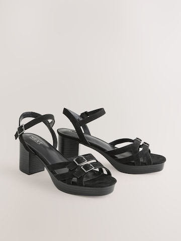 Next Strap Sandals in Black