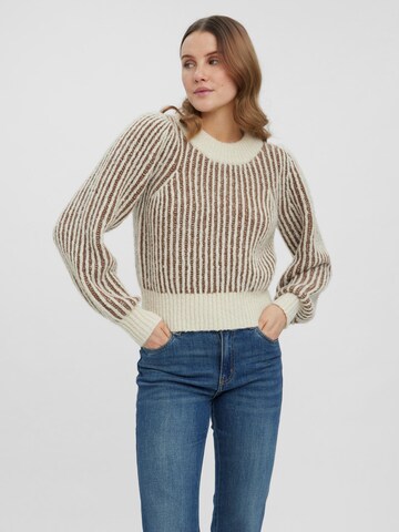 VERO MODA Trui 'JULIETTE' in Beige: voorkant