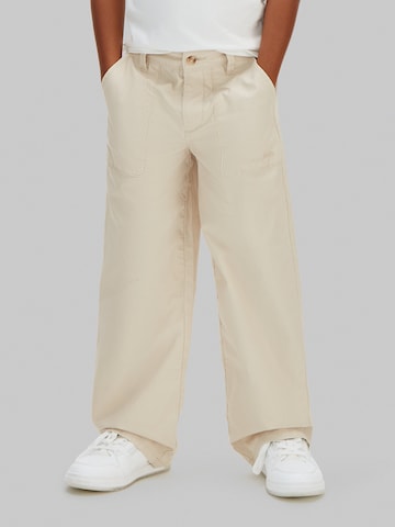 Wide Leg Pantalon Calvin Klein Jeans en beige : devant