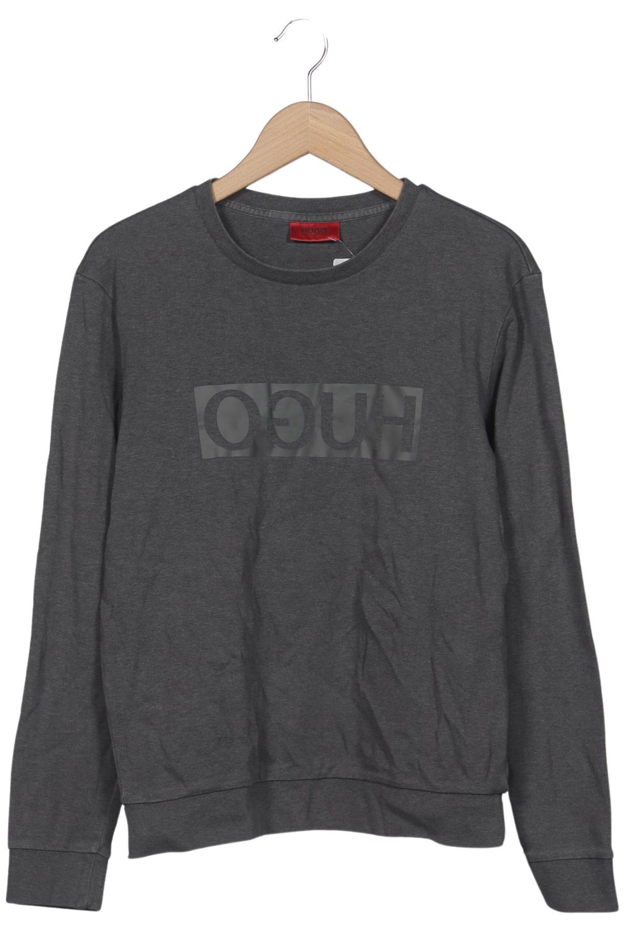HUGO Sweatshirt & Zip-Up Hoodie in M in Grey: front