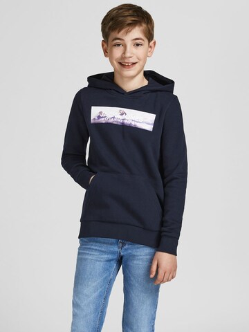 Jack & Jones Junior Суичър 'Anniv' в синьо: отпред