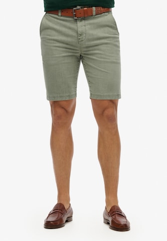 Regular Pantalon chino 'Vintage International' Superdry en vert : devant