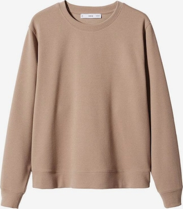 MANGO Sweatshirt 'Pique' i brun: forside