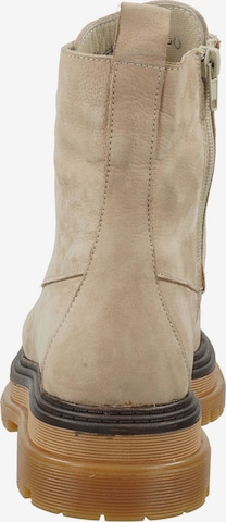 ILC Lace-Up Ankle Boots in Beige