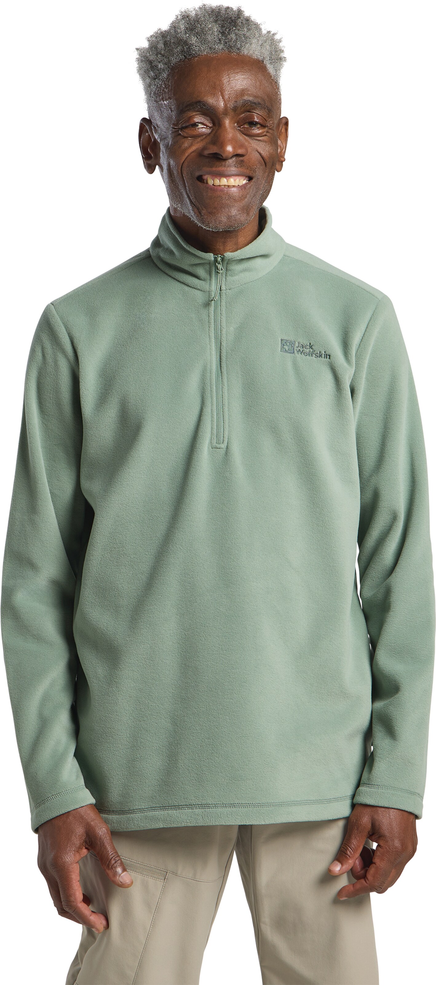 JACK WOLFSKIN Sports sweater 'Taunus' in Green: front