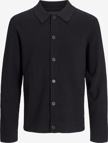JACK & JONES Strickjacke 'JPRBLAMILANO SPRING' in Schwarz: Vorderseite