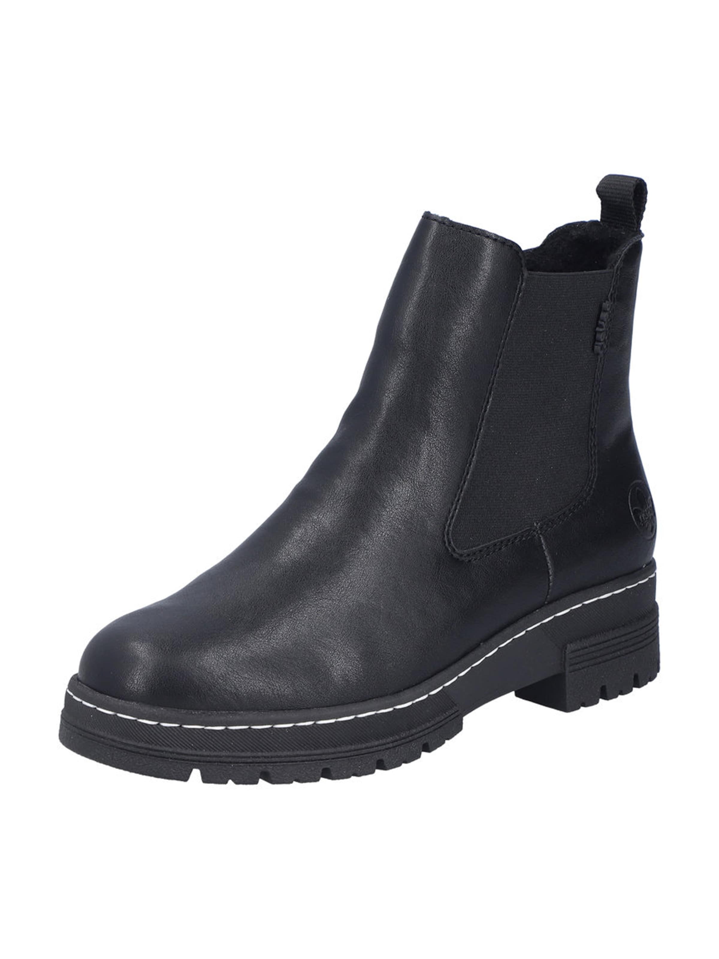 Chelsea Boots Rieker en noir : devant