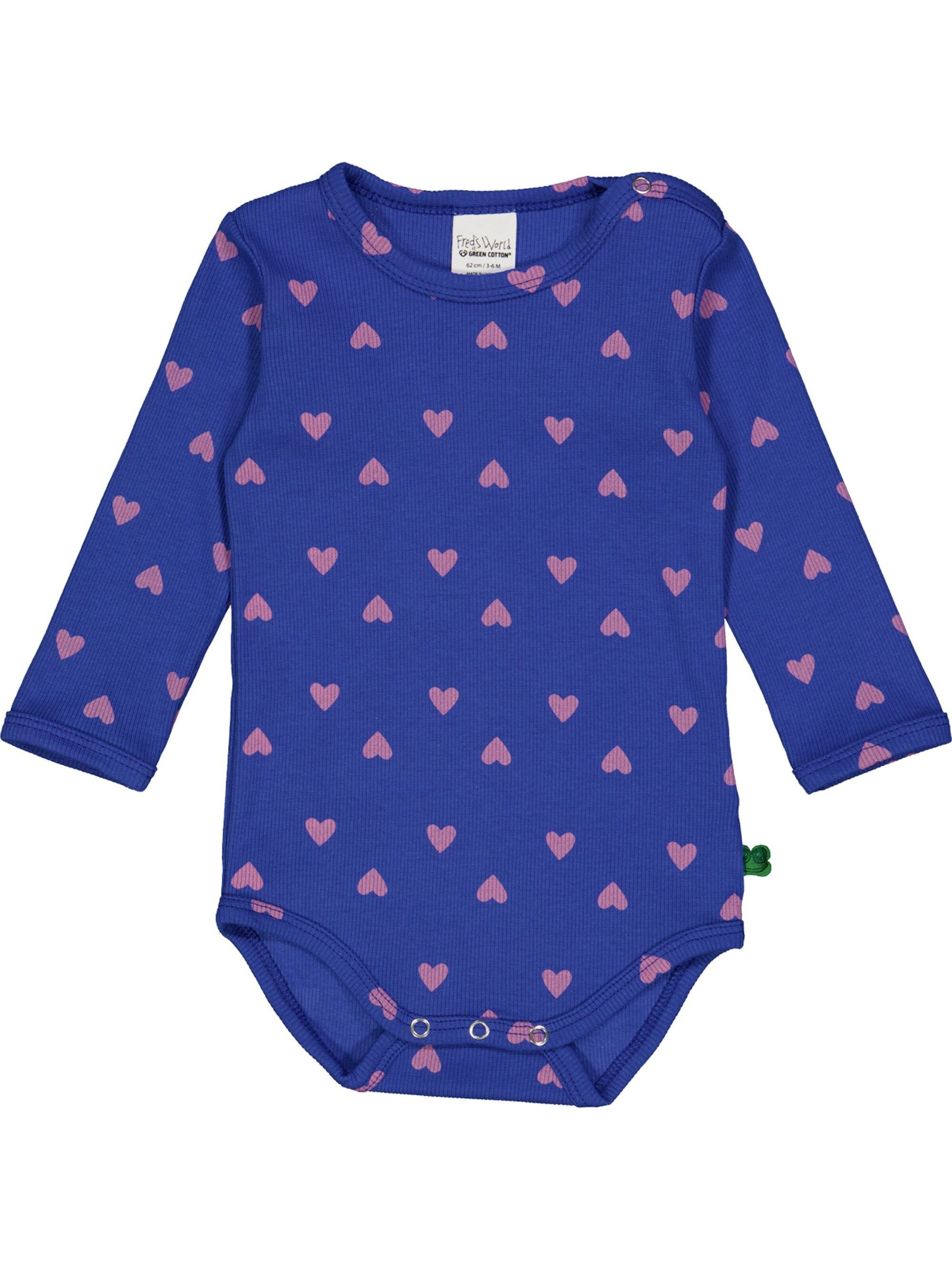 Barboteuse / body Fred's World by GREEN COTTON en bleu : devant