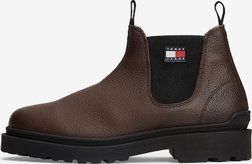 Tommy Jeans Chelsea boots in Bruin: voorkant