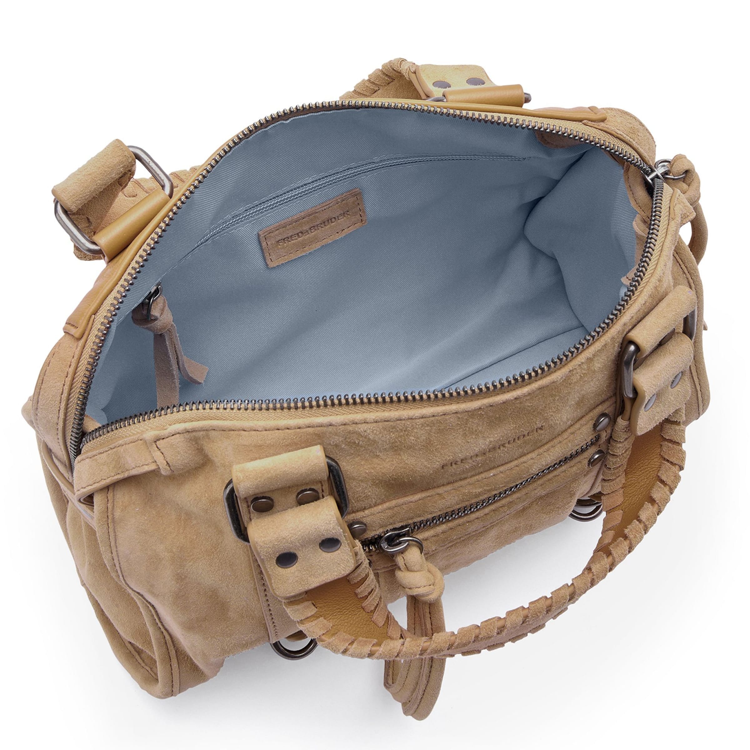 FREDsBRUDER Schoudertas 'Whipstitch Soul' in Beige
