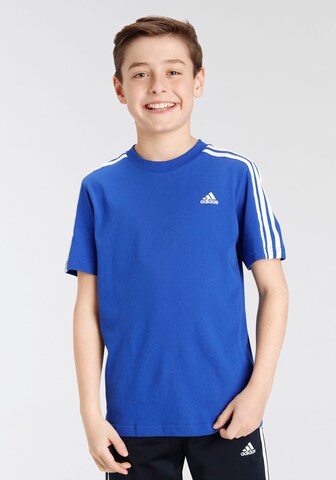 ADIDAS SPORTSWEAR - Camisa funcionais 'Essentials 3-Stripes ' em azul: frente