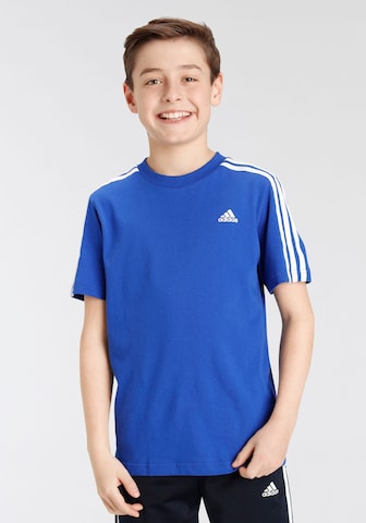 ADIDAS SPORTSWEAR Функциональная футболка 'Essentials 3-Stripes ' в Синий: спереди