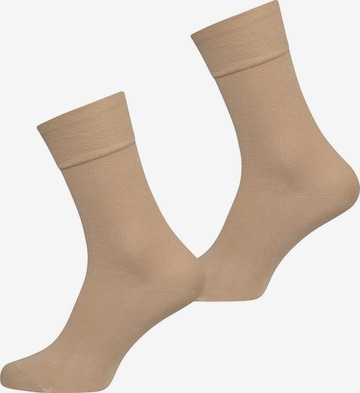 Chaussettes Nur Die en beige : devant