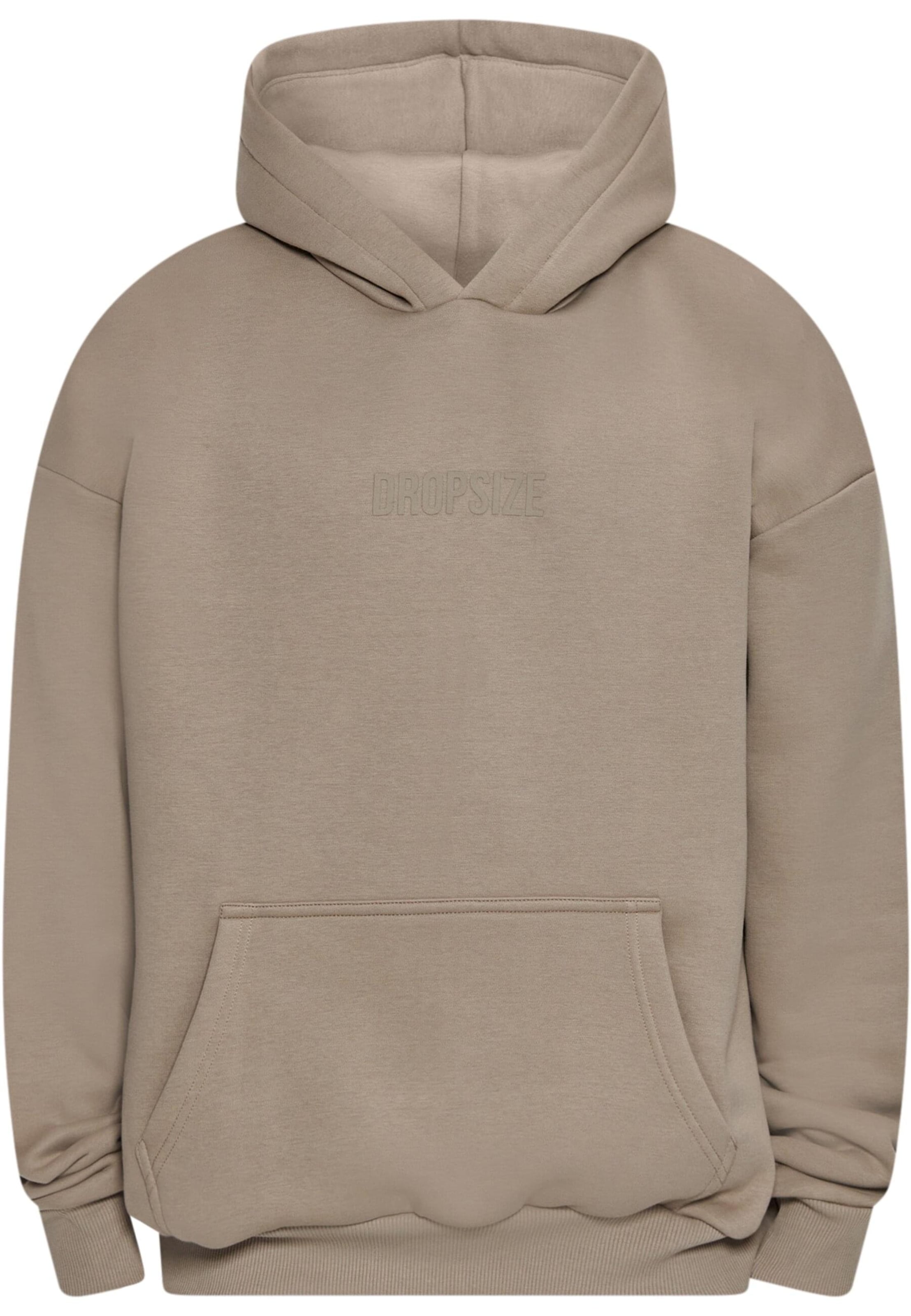 Sweat-shirt Dropsize en beige : devant