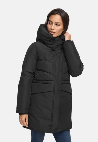 Manteau d’hiver 'Delilah 16' MARIKOO en noir : devant