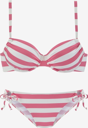 VENICE BEACH Bikini en rose / blanc, Vue avec produit