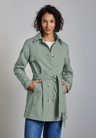 STREET ONE Between-Seasons Coat in Green: front