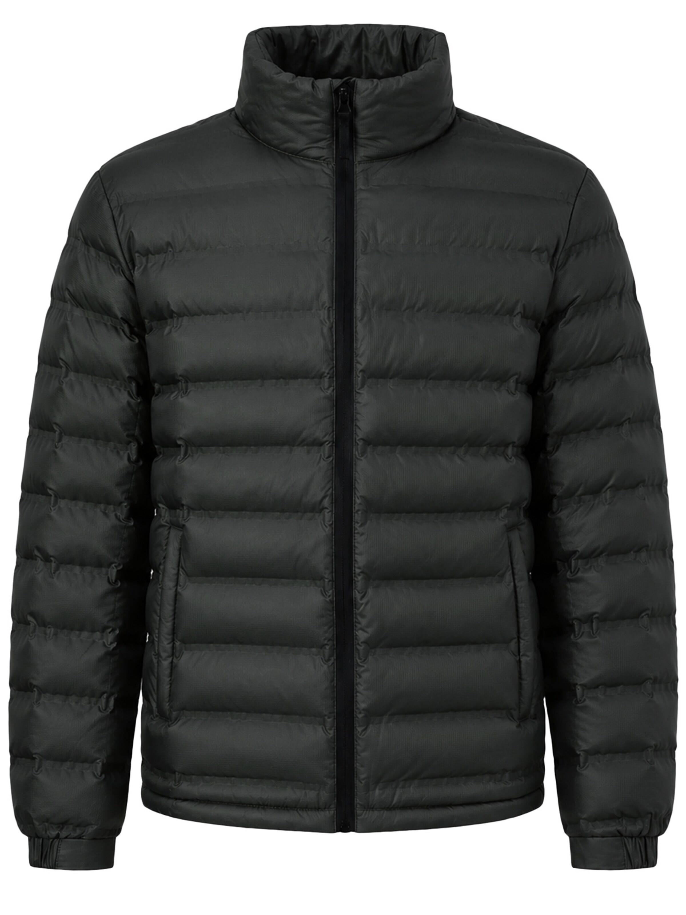 ALLTHEMEN Winter Jacket 'Windschutz' in Black: front