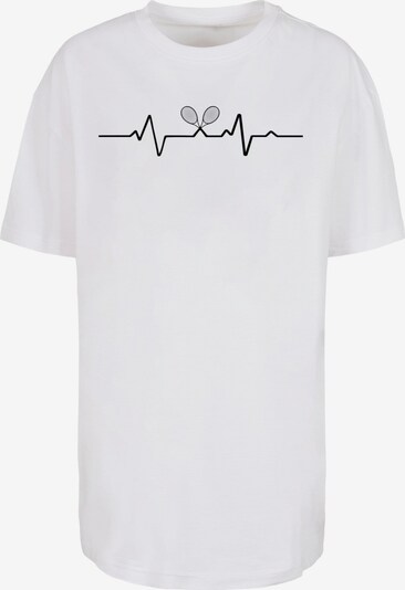 Merchcode T-Shirt 'Tennis Beats' in schwarz / weiß, Produktansicht