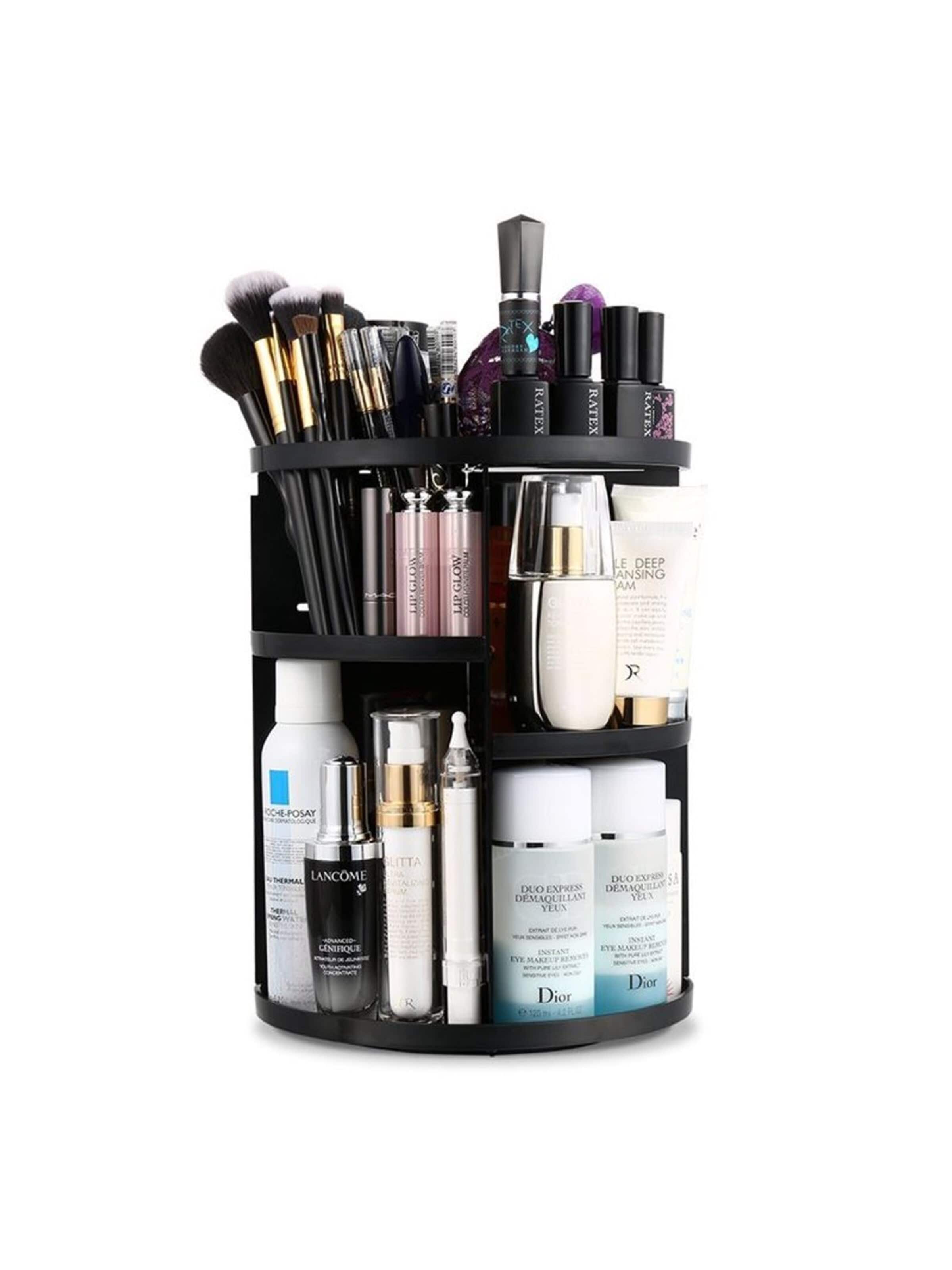 UNIQ Beauty Jewelry storage 'UNIQ 360º Rotating Cosmetic Organiser - Black' in Transparent