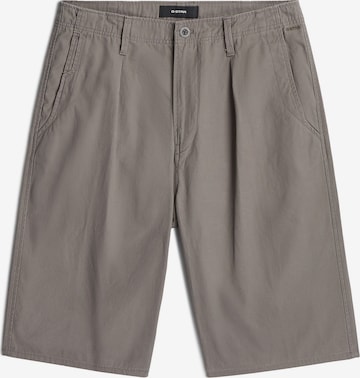 G-STAR Regular Chino 'Pleated Chino Shorts' in Grijs: voorkant