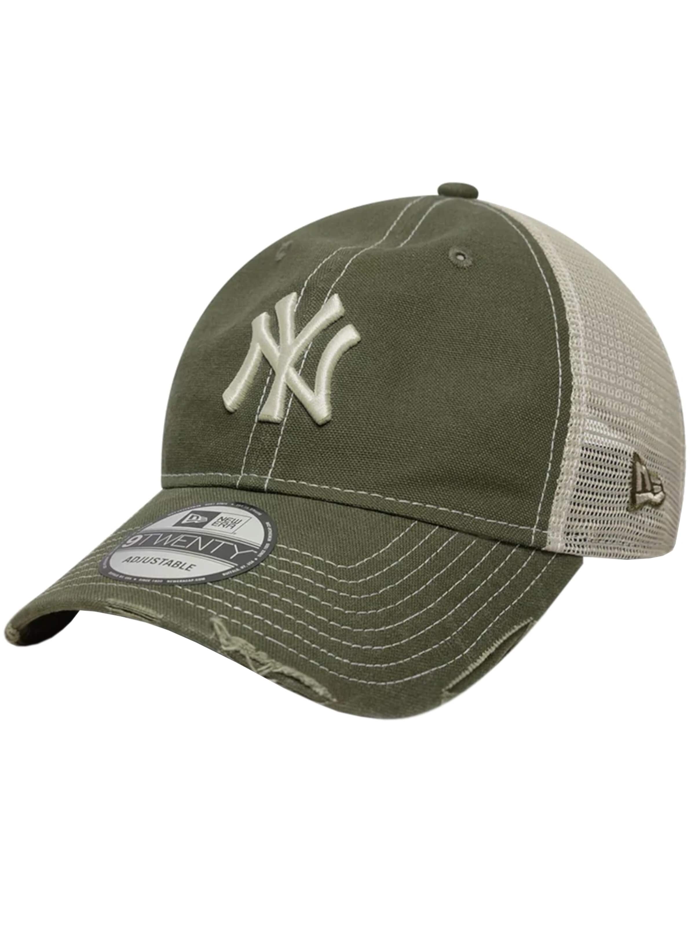 NEW ERA Pet 'New Era 9TWENTY Trucker MLB Cotton Canvas New York Yankees Cap' in Groen: voorkant