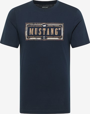 MUSTANG T-Shirt 'Austin' in Blau: Vorderseite
