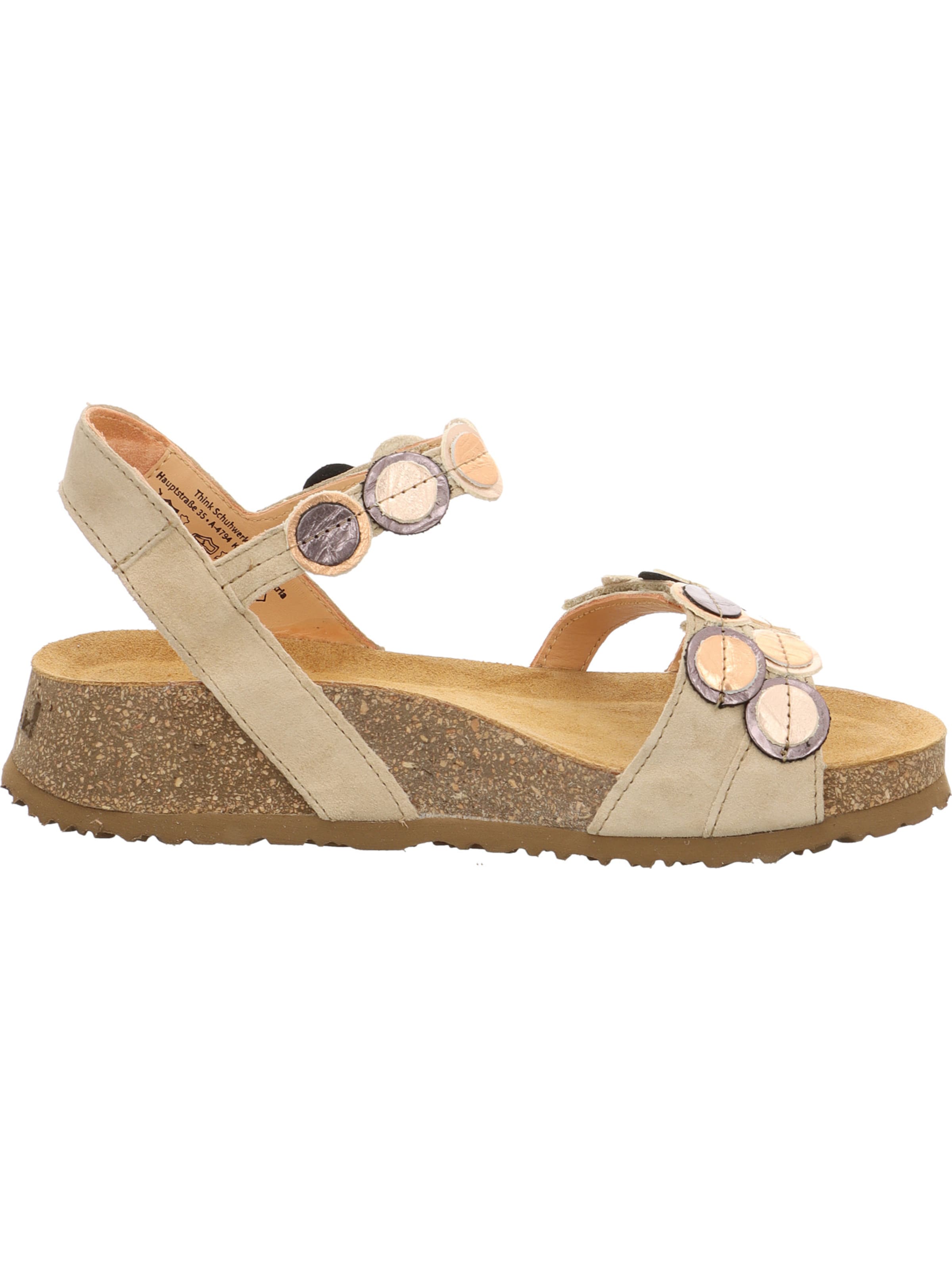 THINK! Strap Sandals 'KOAK DAMEN' in Beige