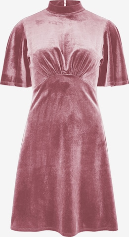 Robe de cocktail Apricot en rose : devant