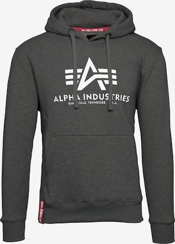 Sweat-shirt ALPHA INDUSTRIES en gris : devant