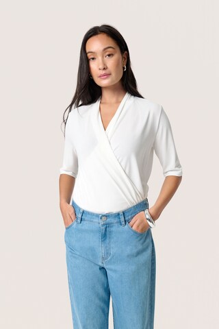 SOAKED IN LUXURY Bluse 'Columbine' i hvid: forside